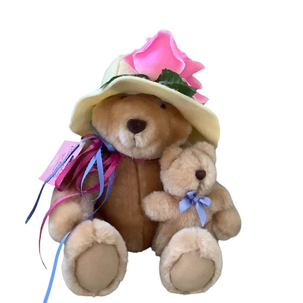 Vtg Hallmark Bernadette Cuddlesworth Baby Fuzzmore Plush Bear‎ Stuffed Animal 9"